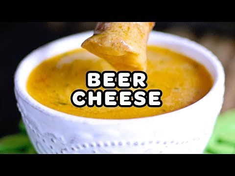 Cheddar beer cheese dip for pretzels - an easy appetizer for Super Bowl!