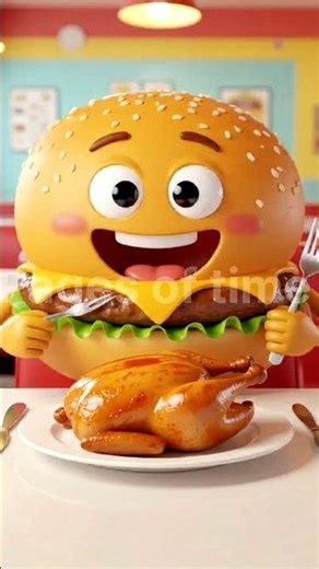 🍔😂 Burger Eating Chicken | Funny Cartoon Animation