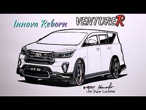 Menggambar Innova Reborn VENTURER, cara Menggambar cumi-cumi darat #herukwinarko