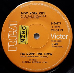 New York City - I'm Doin' Fine Now / Ain't It So