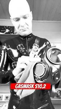 Gasmask Training in Rubber #gasmask #gay #rubber