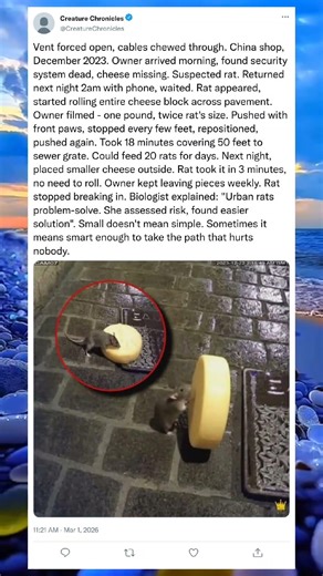 One Rat Fed an Entire Colony — Alone#AnimalHero #InspiringStory #NatureAmazing #TinyButMighty