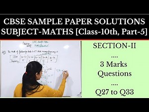 Solutions of CBSE Sample paper 2020-21 || 3 Marks Questions || Q27 to Q33 || Class 10 Part-5