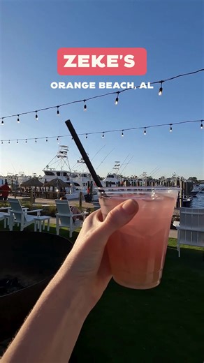 Happy hour but with a view! 🍹 These are spots you have to try in Gulf Shores and Orange Beach! #AlabamasBeaches #AlabamaGulfCoast #HappyHour
