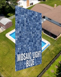1.7K views | ✈️Rejoice, it's Friday! Flying over a beautiful full-floor Mosaic Light Blue liner that gives this pool and elegant, electric feel when hit by direct sunlight. What are your plans this weekend? #flyoverfriday #glipoolproducts | GLI Pool Products | Facebook