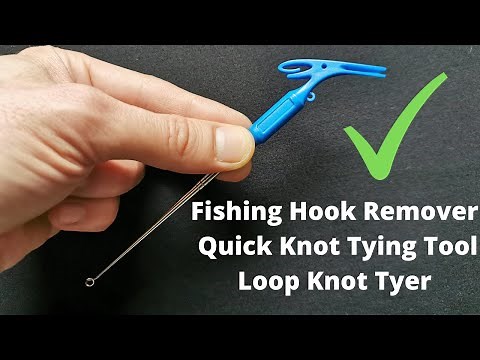 Pen Shape Fishing Hook Remover and Quick Knot Tying Tool 3 in 1 - Loop Knot Tyer [4K]