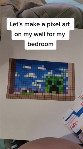 Arte de Pixel de Minecraft: Creeper y Decoración