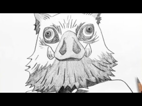 Draw Inosuke Hashibira Easy Step by Step - Demon Slayer