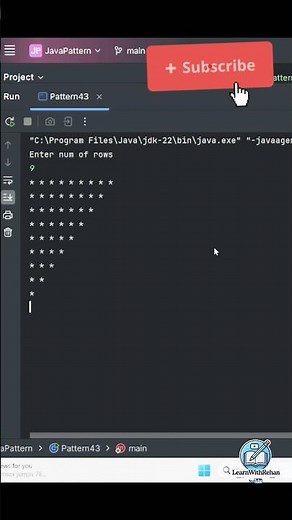 👉 Java Star Pattern Program 🔥 | Easy Trick to Print Patterns in Java (Beginner Friendly)