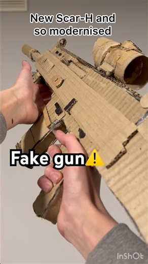 New Scar-H and so modernised #cardboard #fakegun #cardboardgun
