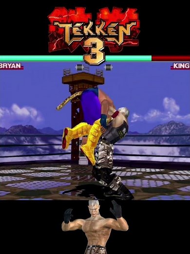 Tekken 3 Bryan Fury Special Moves 🔥 | Ultimate Combo Shorts #zeeshanarcade