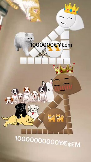 Whimsical Animation Featuring Crowned Figures and Pets