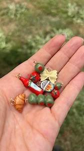 Handmade Charms | Olive Charm | Tomato Charm | Aperol Spritz | Butter Charm | Unique Gifts | Polymer Clay Jewelry | Hypoallergenic - Etsy
