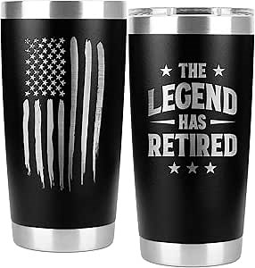 Retirement Gifts for Men 2025 - Retired Not My Problem Anymore - Funny Retired Tumbler for Men, Him, Father, Husband, Coworkers - Happy Retirement Gifts, Navy Tumbler 20 Oz (Black 20 Oz)