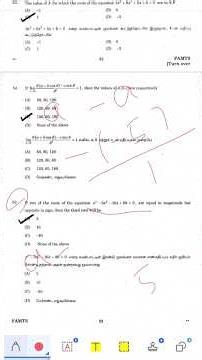 UGTRB TNPSC CTS 504 505 Previous Year Question PROBABILITY MCQs Theory of Equations roots