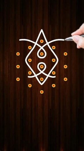 Kolam for beginners, 5 Dots rangoli #shorts #shortsfeed #muggulu #kolam #rangoli #kolamdesigns #yt