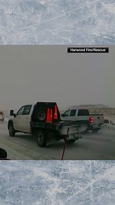 Truck nearly hits first responders helping stranded drivers in North Dakota