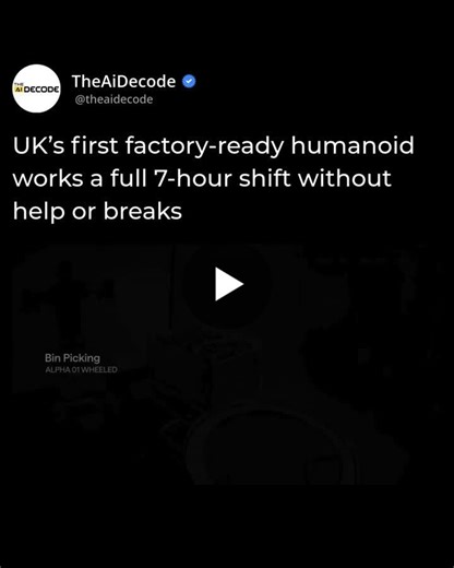 A significant milestone in industrial automation has been reached as the UK-based robotics company Humanoid demonstrated the reliability of its HMND 01 Alpha robot. In a newly released uncut video… | The AI Decode