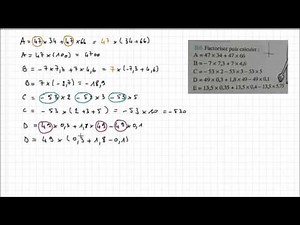 MonPlanMaths : Factoriser puis calculer - 4ème