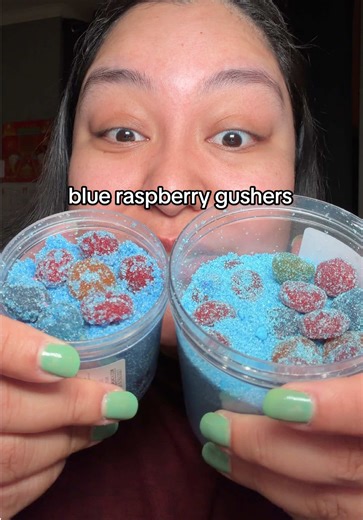 blue raspberry gushers in sour are so good | blue raspberry gusher