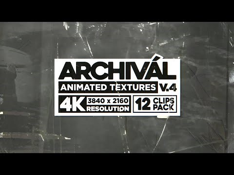 ARCHIVÁL ANIMATED TEXTURES VOL. 4 | 4K Vintage Grunge Film Grain, Retro Overlays & Analog FX Loops