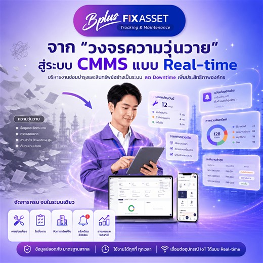 เทียบชัด ๆ: การจัดการแบบ Manual vs ระบบ Bplus Smart Asset เปลี่ยนการจดจำสู่ระบบแจ้งเตือนอัจฉริยะ