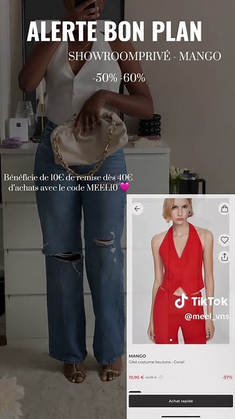 Gilet de Costume Mango en Réduction chez Showroomprivé