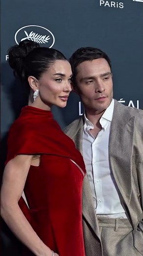 ❤️ Ed Westwick and his wife Amy Jackson at the L’Oréal “Lights on Women’s Worth” dinner