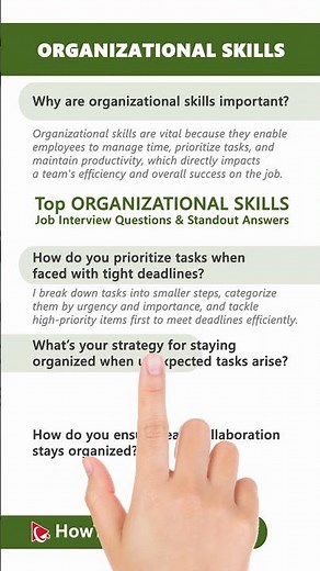 Top ORGANIZATIONAL SKILLS Job Interview Questions & Standout Answers #job #skills