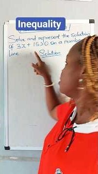 How to solve and represent an inequality on a number line#maths #education #mathteacher
