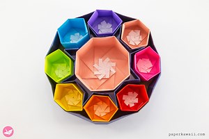Origami Honeycomb Box Tutorial - Round Divider Instructions