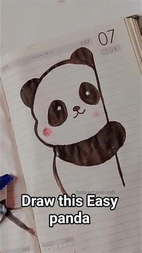 How to Draw a Cute Panda Face (EASY for Beginners!) #drawing #pandadrawing #trending #shorts #viral