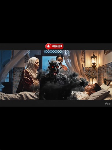 Un homme gravement malade est allongée sur son lit. Sa grande mère pose sa main sur sa tête et récite une invocation puissante: