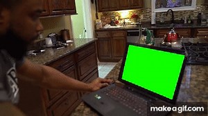 Cash Nasty Punches a Laptop Green Screen on Make a GIF