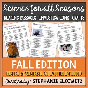 Fall Science Reading Passages and Activities | Printable & Digital