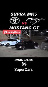 1.8M views · 10K reactions | SUPRA MK5 VS MUSTANG GT #videoviralシ #mustanggt #arrancones #dragracing #supra #supramk5 #viralvideochallenge #fypシ゚viralシfypシ゚viralシalシ #foryoupageシ #coyote | LuxuryCars | Facebook