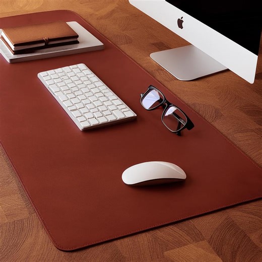 Leather Desk Pad, Large Mouse Pad and Writing Mat, Smooth Desk Protector, Minimalist Office Decor, Gift for Him or Her, Home Office - Etsy