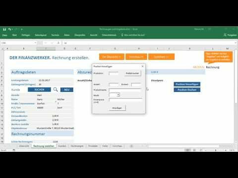 Teil 2 - Kostenlos Rechnung erstellen | Excel Vorlage für Rechnungen