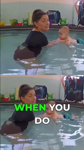 Baby Holds Breath Perfectly With This One Technique #babyswim #swimlessons #shorts