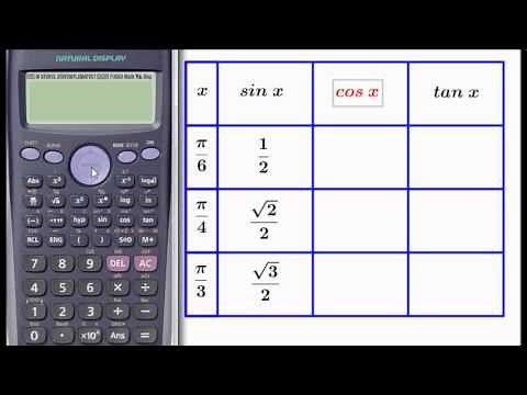 Trigonometric functions with radians for fx-82ES CASIO calculator