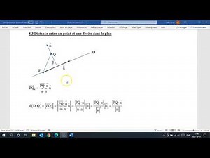 Distance entre un point et une droite du plan et distance entre deux droites parallèles
