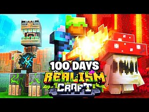 I Survived 100 Days In REALISMCRAFT 2.0 In Minecraft Bedrock