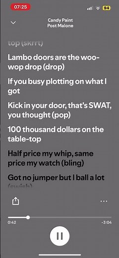 Candy Paint - Post Malone (lyrics)