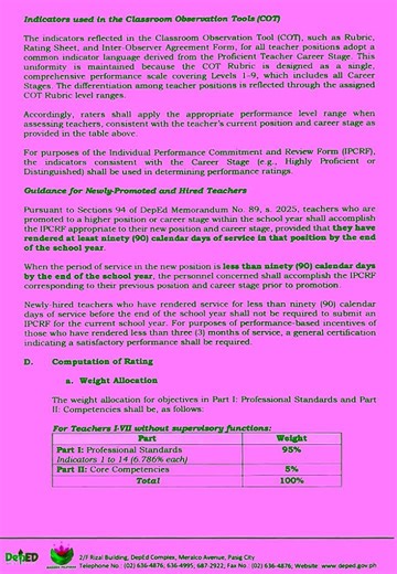 1 FULL CLASSROOM OBSERVATION FOR SY 2025-2026