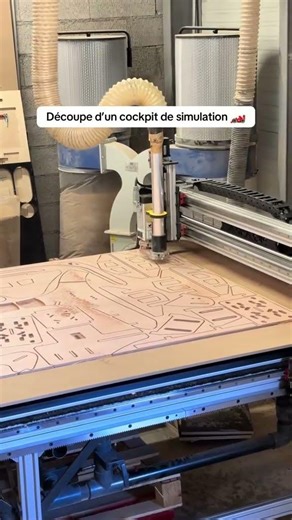 Découpe d'un cockpit de simulation de voiture 🏎️ #usinageCNC #découpenumérique