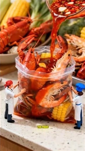 Tiny Workers Make a Giant Seafood Boil! 🦞🦀