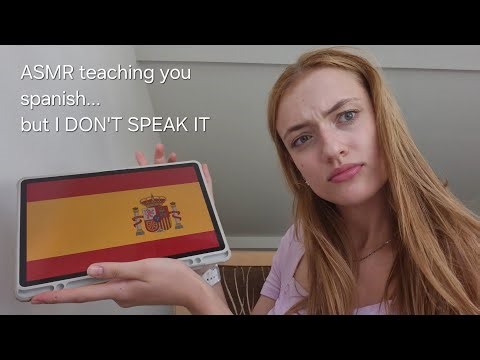 ASMR substitute teacher teaches you Spanish (I DON'T speak Spanish) 🤪