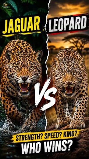Leopard vs Jaguar 🤯 Same Lagte Hain Par Farak Dekho! #wildlife #animalfacts