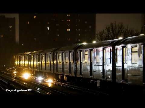 MTA New York City Subway: The 1 Train During a Downpour at the 231st Street Station.