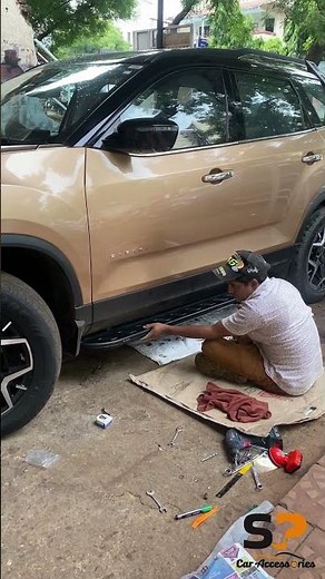 TATA Safari Side Step Installation #tatasafari #carmods #caraccessories